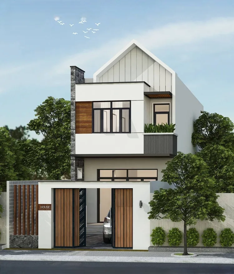 Hình ảnh nhà ống hiện đại mang lại góc nhìn sang trọng