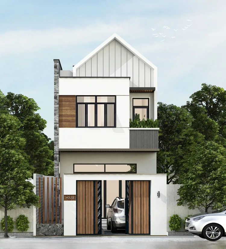 Mặt tiền nhà ống hiện đại nổi bật hút nhìn