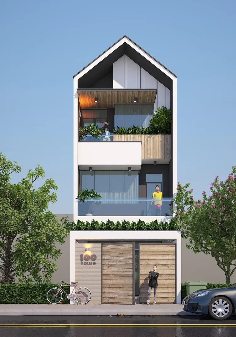 Thiết kế ảnh nhà ống kết hợp kinh doanh tiện lợi