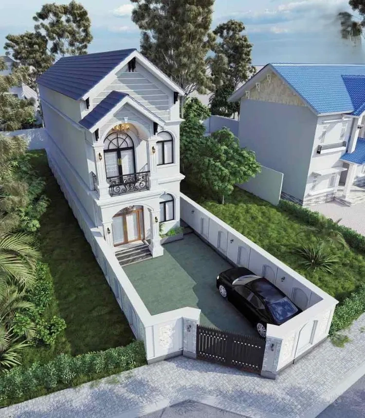 Xem ngay ảnh kiến trúc bản vẽ nhà ống mái thái Sanh chuẩn xác