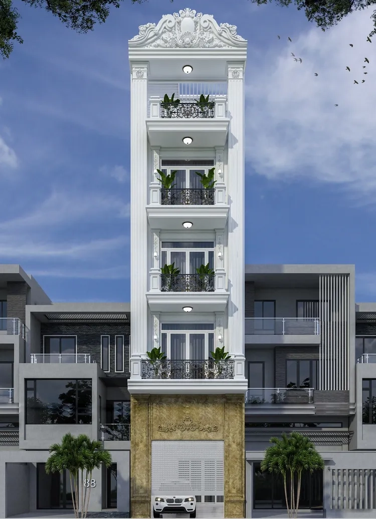 Khám phá vẻ sang trọng qua ảnh mặt tiền nhà ống tân cổ điển
