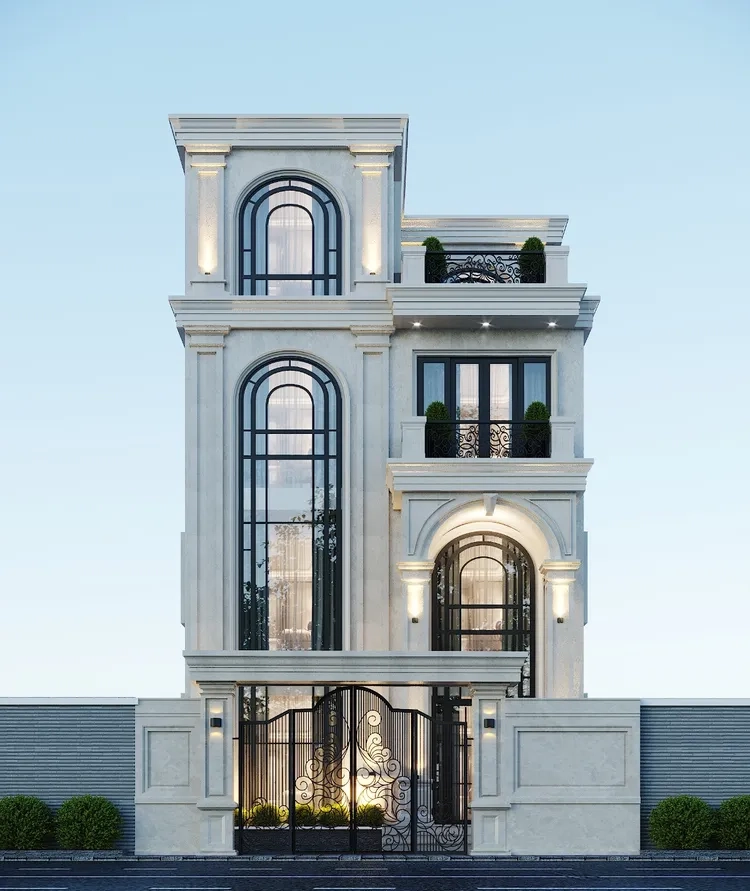 Khám phá thiết kế ảnh nhà ống tân cổ điển mái vòm độc đáo