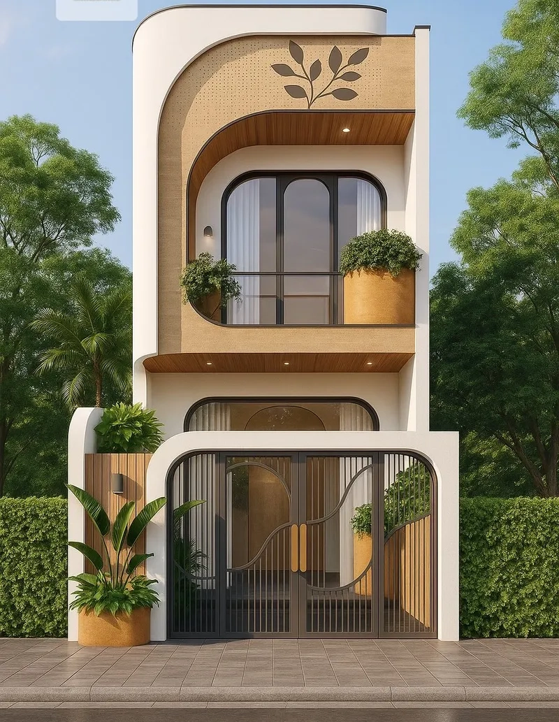 Thiết kế nhà phố hiện đại với đường nét sắc sảo