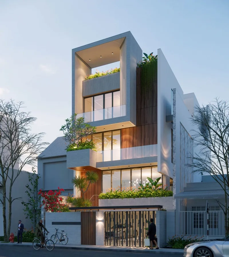 Chi phí xây dựng của chi phí xây nhà mặt tiền 6m