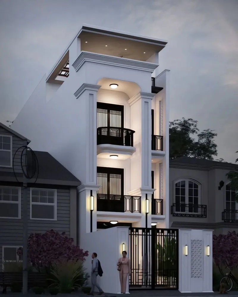 Nhà phố 3 tầng mặt tiền 6m sang trọng