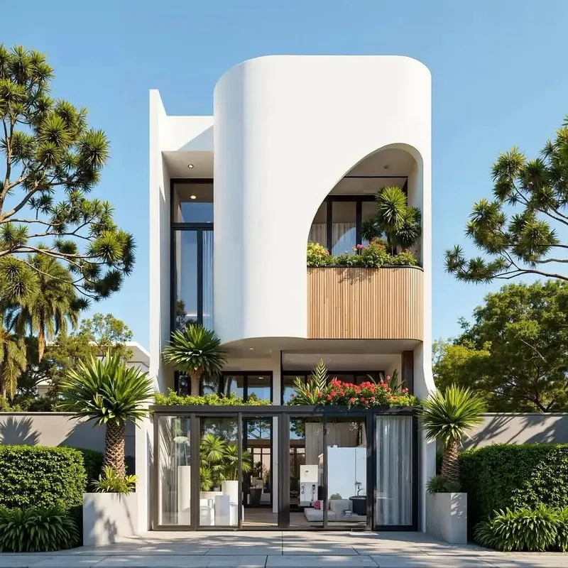 Nhà phố 3 tầng mặt tiền 7m hiện đại