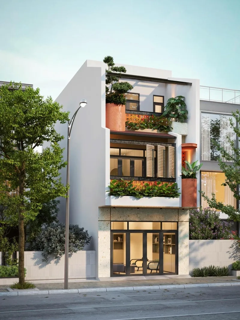 Mặt tiền rộng của nhà phố 7x15m