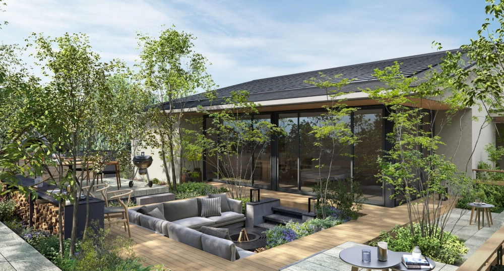 Mẫu biệt thự nhà vườn 1 tầng 3 phòng ngủ kiến trúc châu âu tinh tế