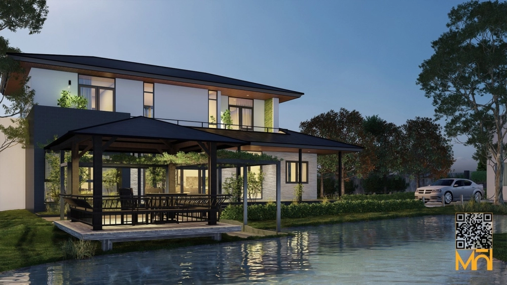 Các mẫu nhà vườn đẹp 2 tầng phong cách địa trung hải