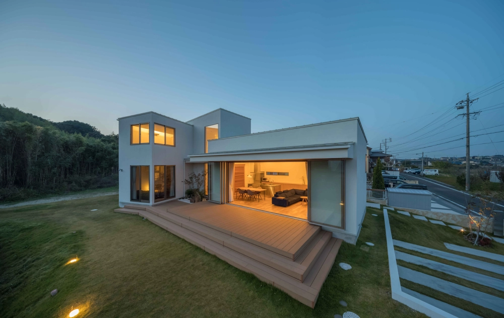 Tổng thể mẫu nhà vườn 1 tầng đẹp lạ với sân vườn rộng rãi