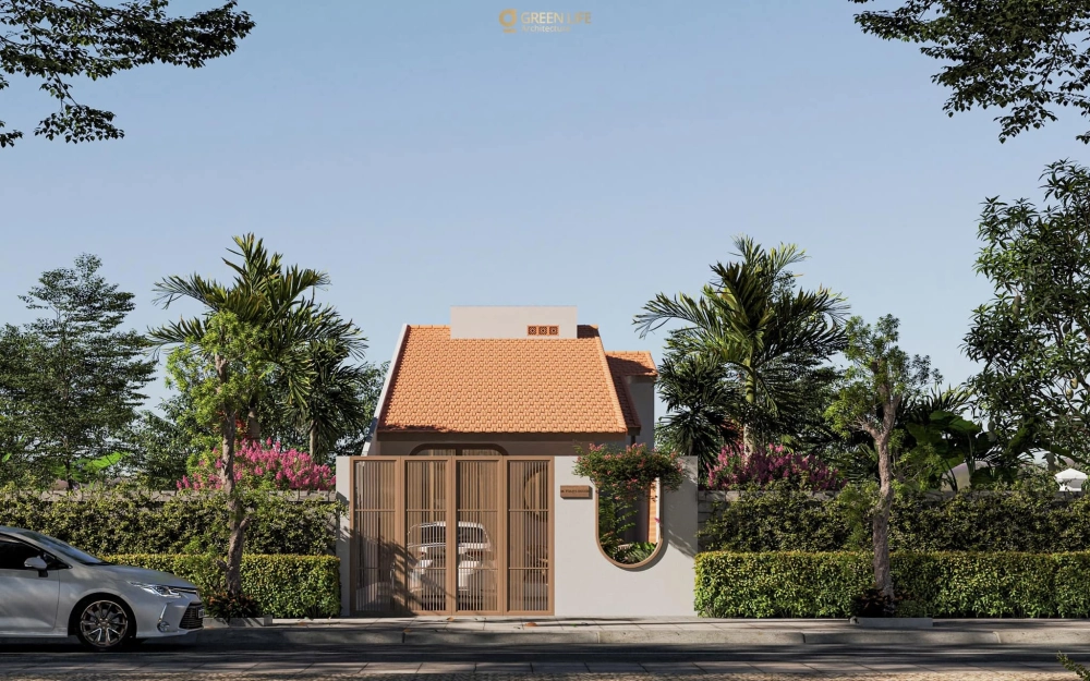 Trang trí đèn led lung linh cho nhà vườn đơn giản ban đêm