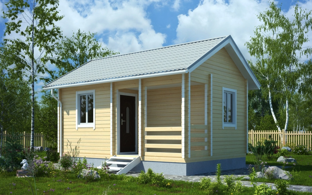 Không gian ngoại thất biệt thự nhà vườn giá rẻ với sân cỏ rộng