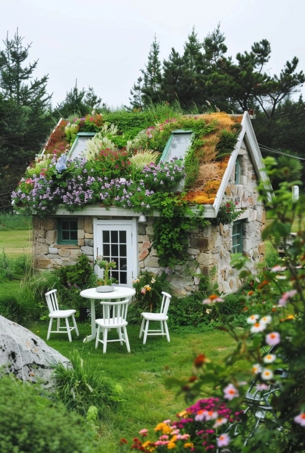 Chi tiết tiểu cảnh mẫu nhà vườn cấp 4 giá rẻ yên bình