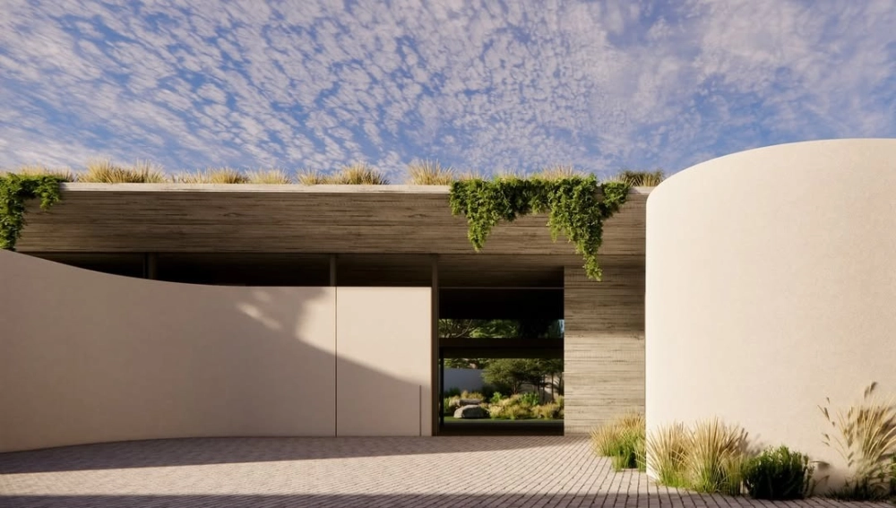 Phối cảnh mẫu biệt thự nhà vườn hiện đại lung linh về đêm