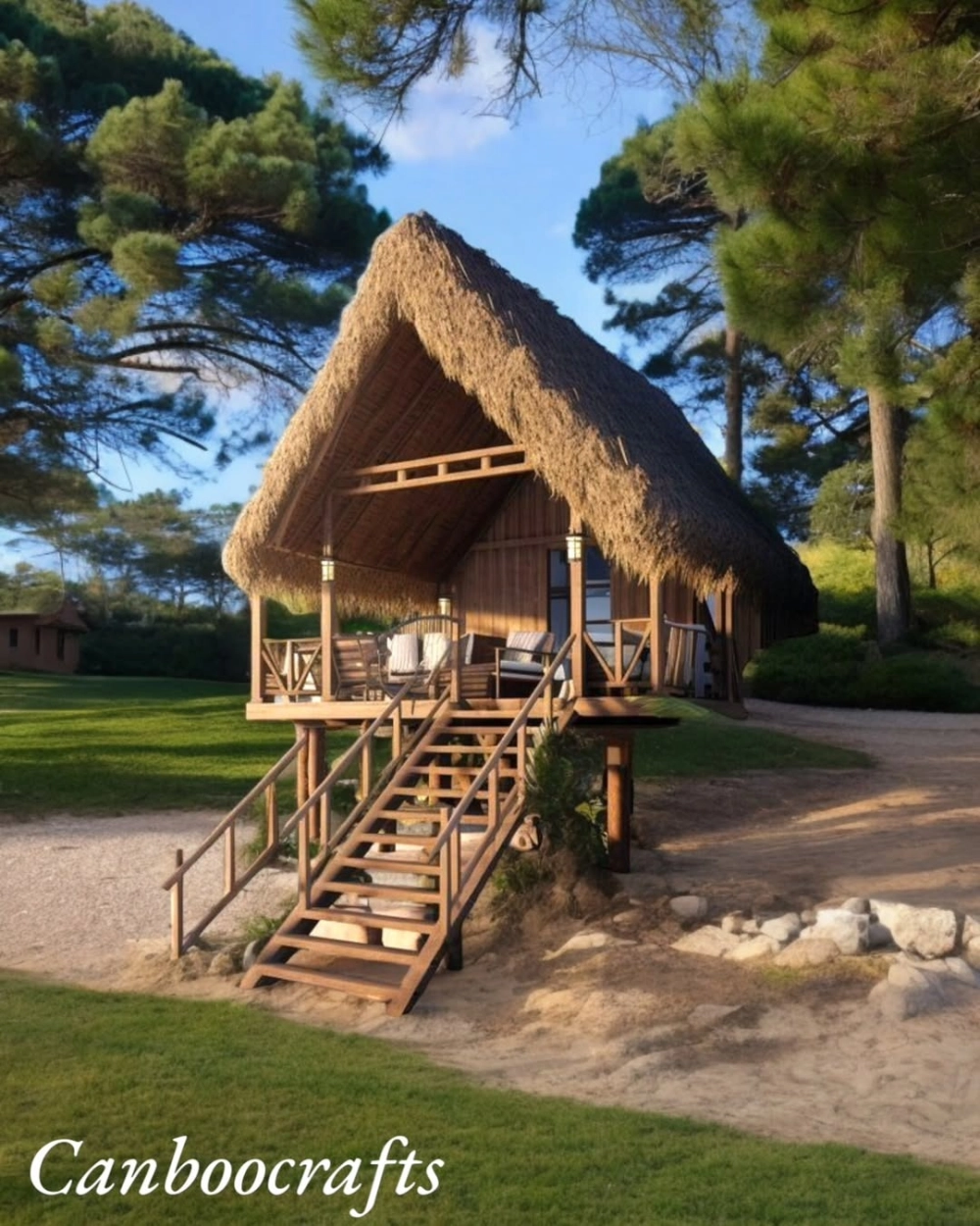 Tổng thể biệt thự vườn cấp 4 hiện đại phù hợp nghỉ dưỡng