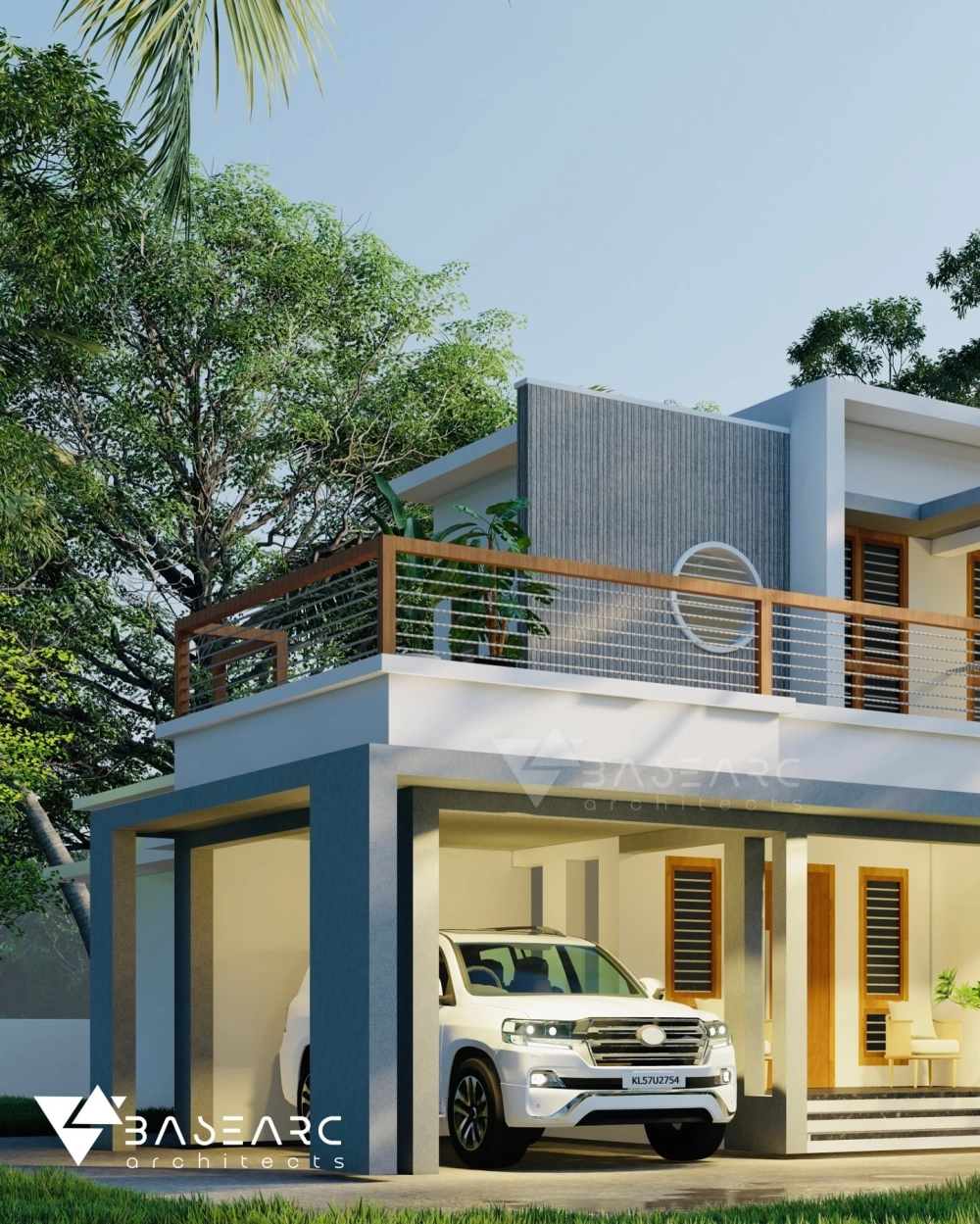 Không gian thư giãn tuyệt vời tại nhà mái bằng có sân thượng