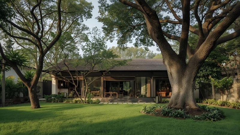 Mẫu nhà vườn nghỉ dưỡng cuối tuần phong cách hiện đại