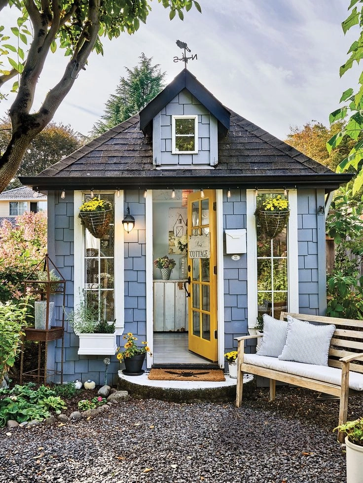 Phối cảnh mặt tiền mẫu nhà vườn nhỏ xinh mái bằng hiện đại