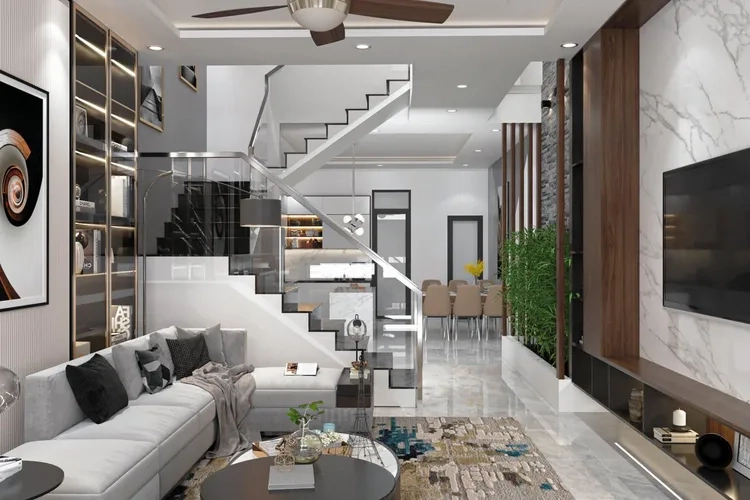 Khám phá ảnh mẫu phòng khách nhà ống đẹp đầy phong cách hiện đại