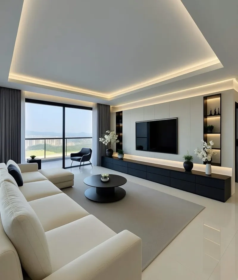 Phòng khách nhà ống 4m