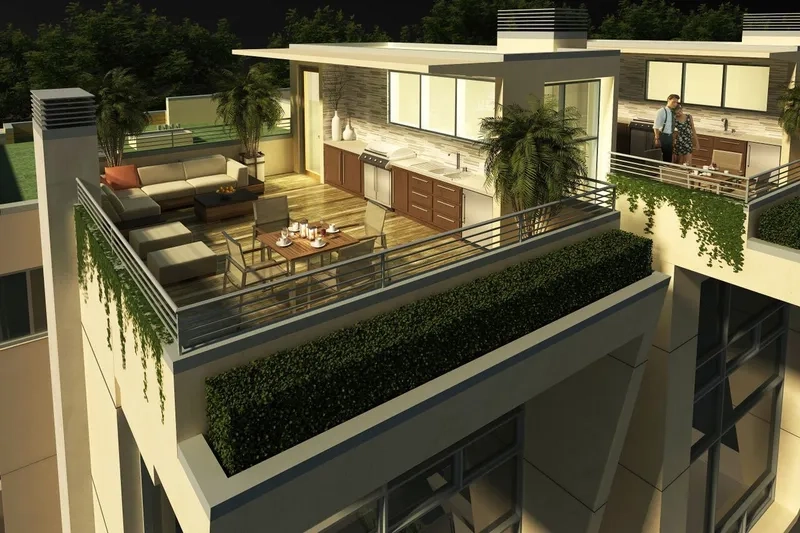 Sân thượng nhà phố trồng rau