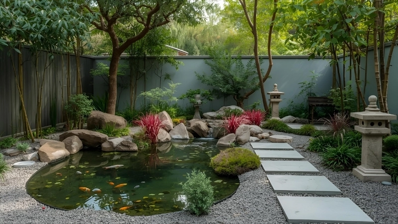 Mẫu nhà biệt thự sân vườn đẹp với thảm cỏ xanh mướt và cây bóng mát