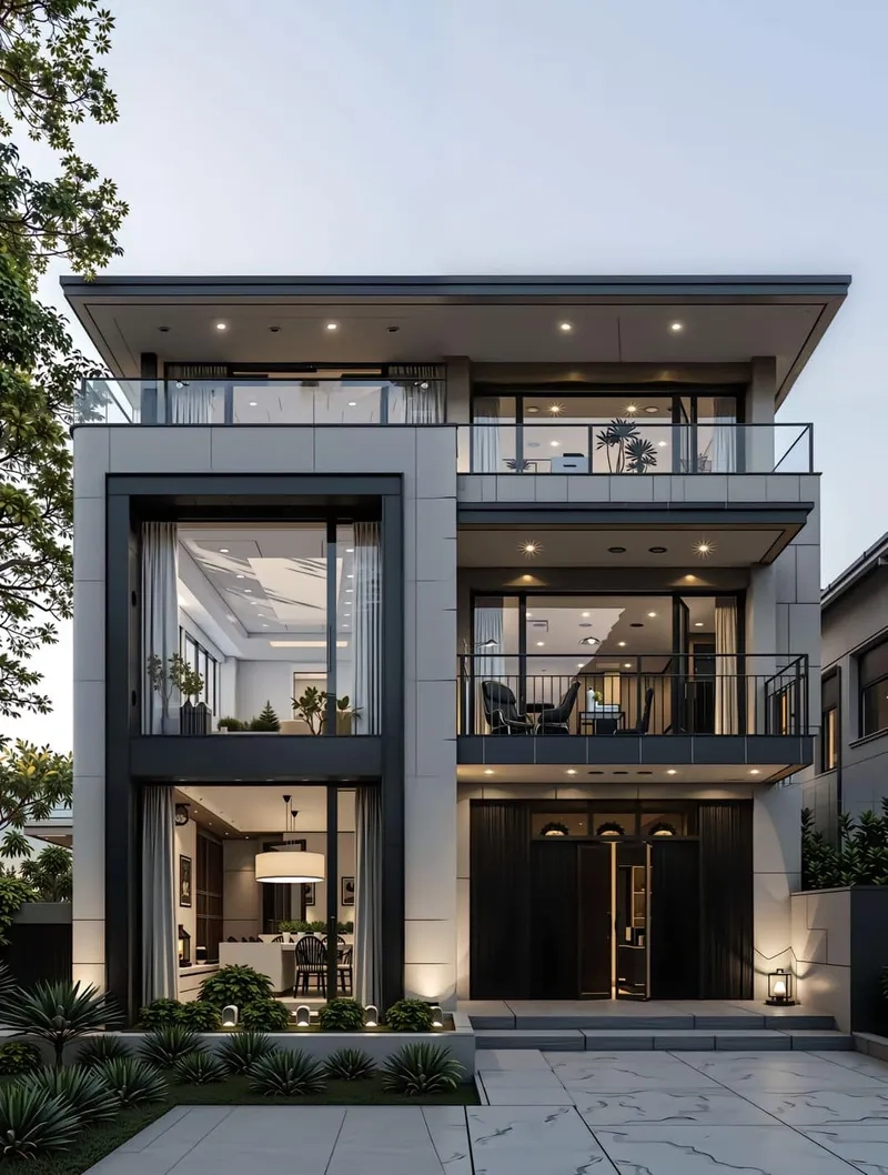 Tham khảo mẫu nhà tân cổ điển sang trọng