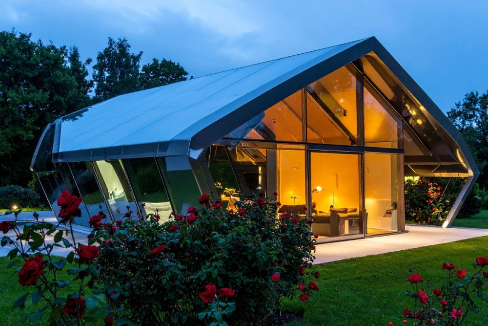 Vẻ đẹp mộc mạc của thiết kế nhà vườn đẹp xây bằng gạch đỏ