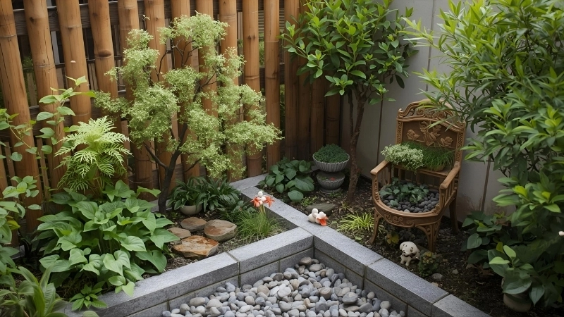 Chậu tiểu cảnh sen đá nhỏ xinh trang trí bàn trà hoặc ban công