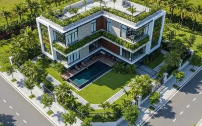 Ngắm trọn bộ ảnh biệt thự chữ L trang nhã và đầy đẳng cấp