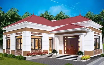 Mẫu nhà cấp 4 chữ L đẹp đa dạng phong cách cho mọi gia đình