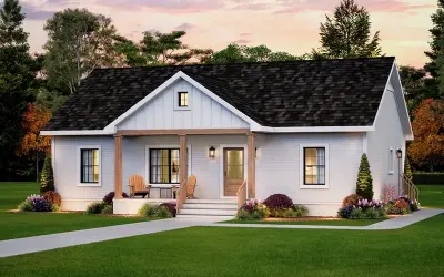 Thiết kế nhà cấp 4 hiện đại không gian mở cực kỳ thoáng