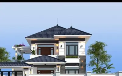 Mẫu nhà ống 2 tầng đẹp thu hút với không gian mở thoáng