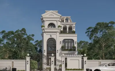 Mẫu nhà phố tân cổ điển sang trọng chinh phục mọi ánh nhìn