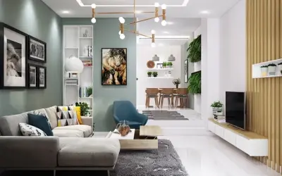 Mẫu phòng khách nhà ống sang trọng hợp xu hướng mới