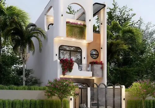 Mẫu nhà phố 2 tầng đẹp và tối ưu không gian sống hiện đại