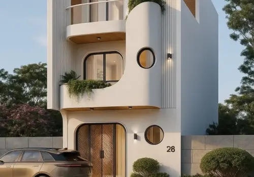 Mẫu nhà phố mặt tiền 6m đẹp và hiện đại tối ưu công năng