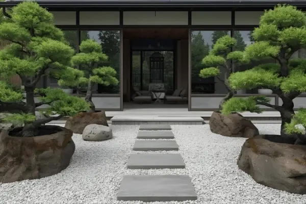 Thiết kế lối đi sân vườn rải sỏi chuẩn phong cách Nhật