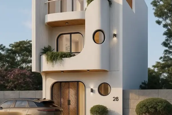 Mẫu nhà phố mặt tiền 6m đẹp và hiện đại tối ưu công năng