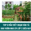 Tả khu vườn nhà em thật đẹp và bình yên