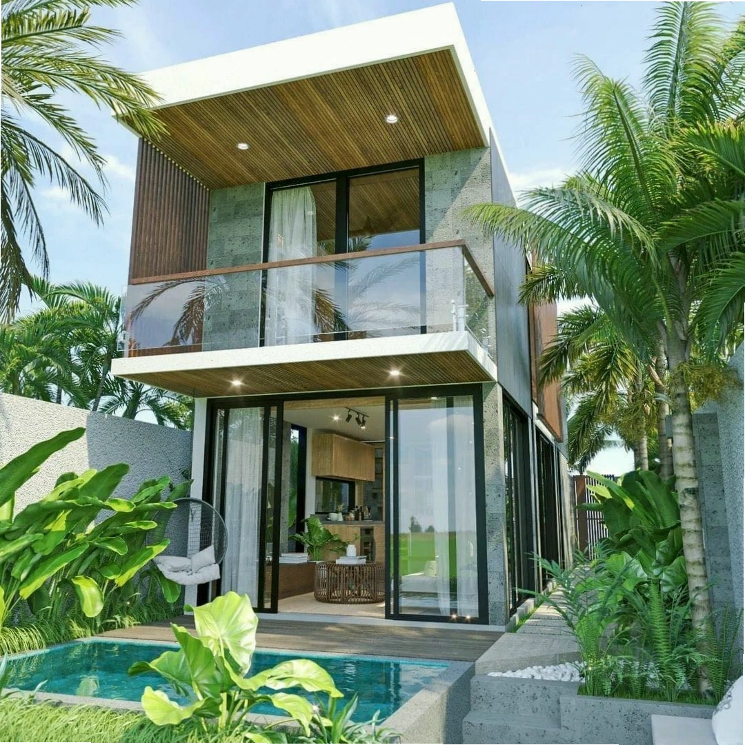 Ban công nhỏ được trang trí với cây xanh và hoa tươi