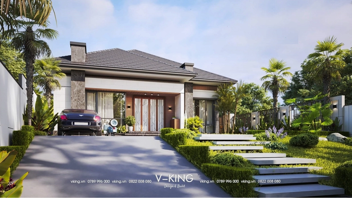 Biệt thự nhà vườn 1 tầng đẹp