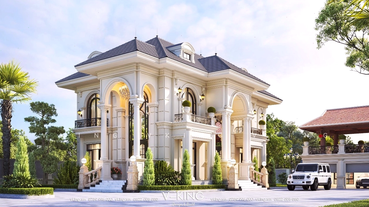 Biệt thự nhà vườn có gara ô tô