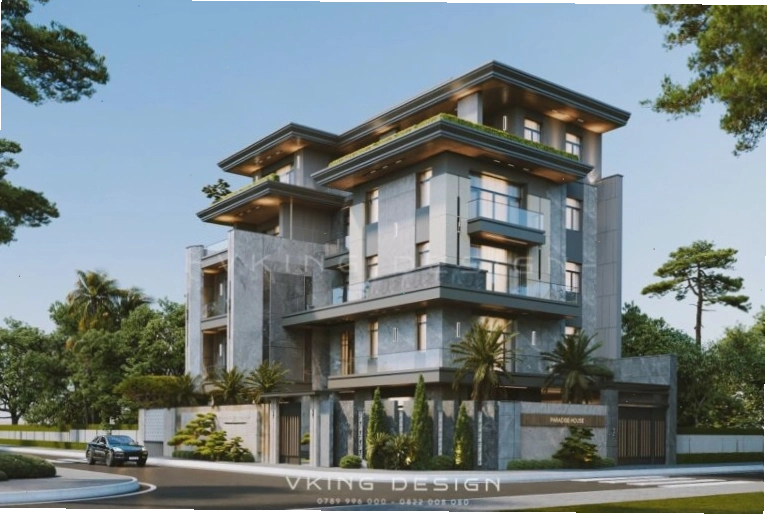 Biệt thự nhà vườn hiện đại 5 tầng sang trọng
