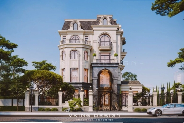 Biệt thự nhà vườn tân cổ điển mái thái sang trọng