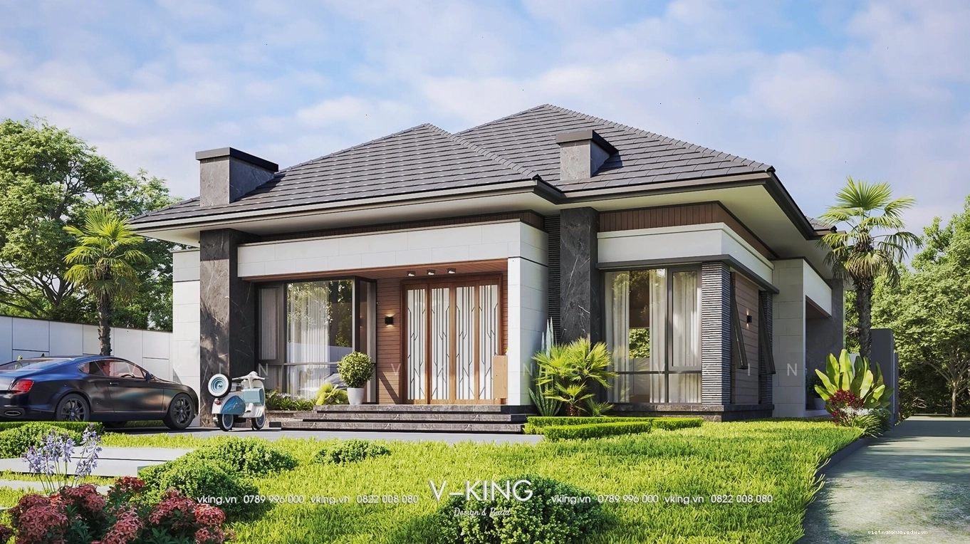 Biệt thự nhà vườn với hồ bơi trong xanh