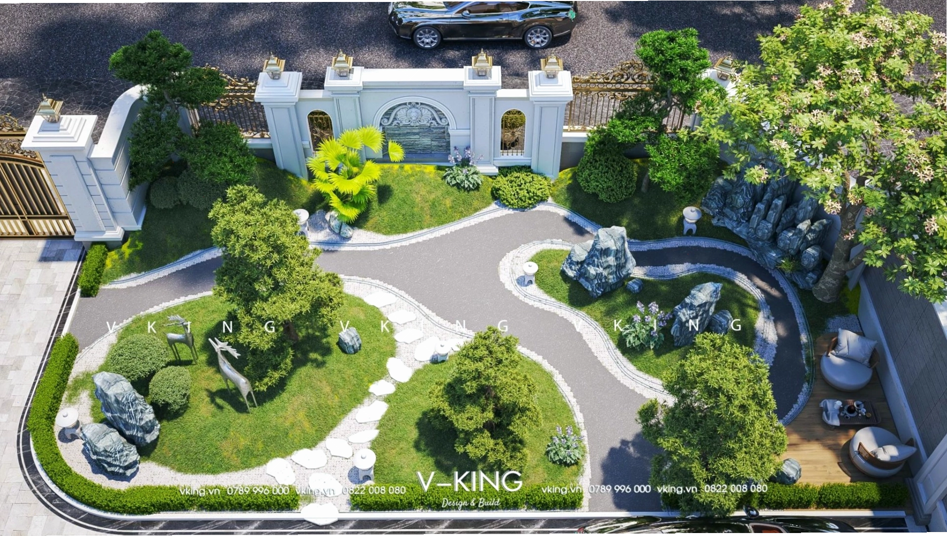 Biệt thự nhà vườn với khu vực giải trí ngoài trời