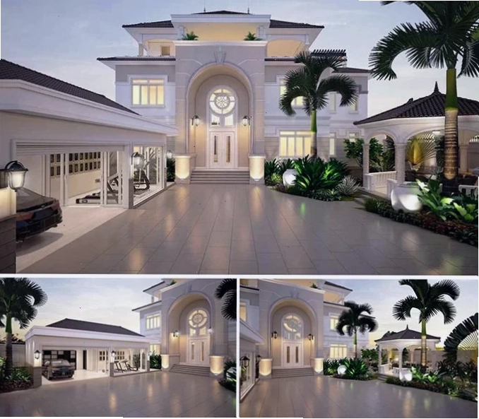 Biệt thự vườn phong cách Châu Âu sang trọng