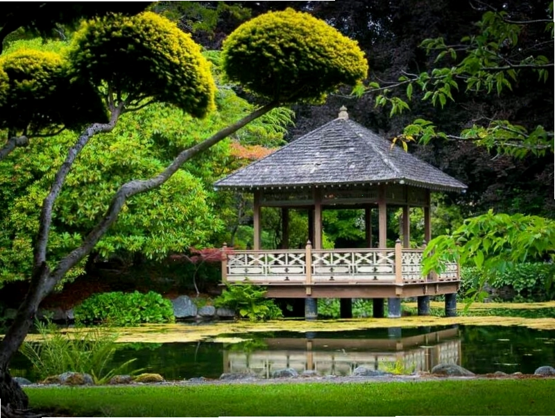 Chòi nghỉ trên hồ nước