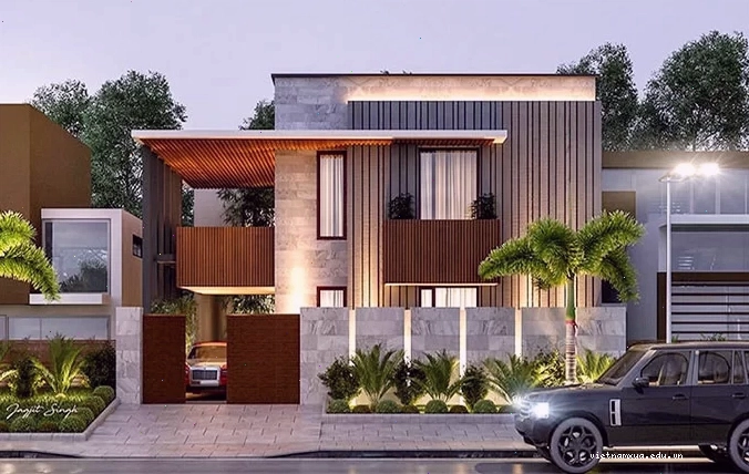 Mẫu biệt thự 200m2 thiết kế phong cách tối giản